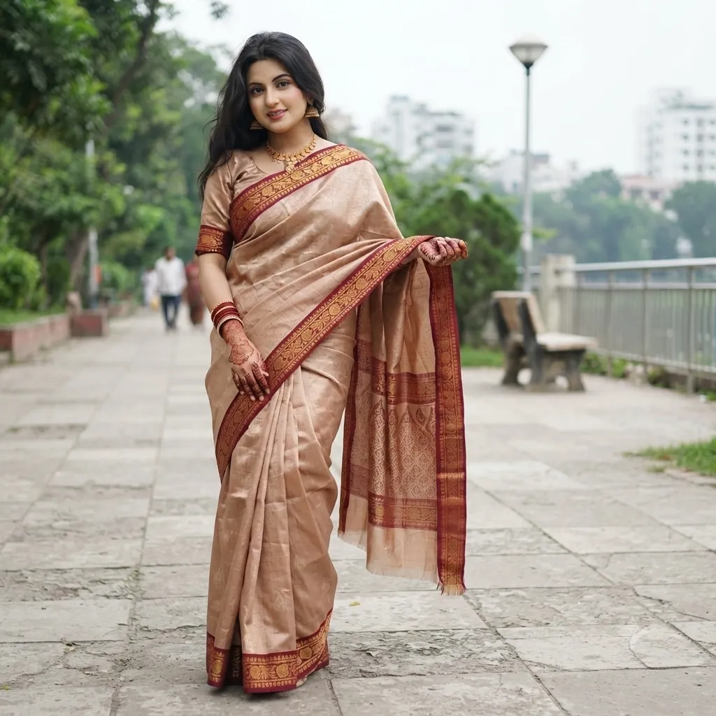 Indian Lama Silk Saree