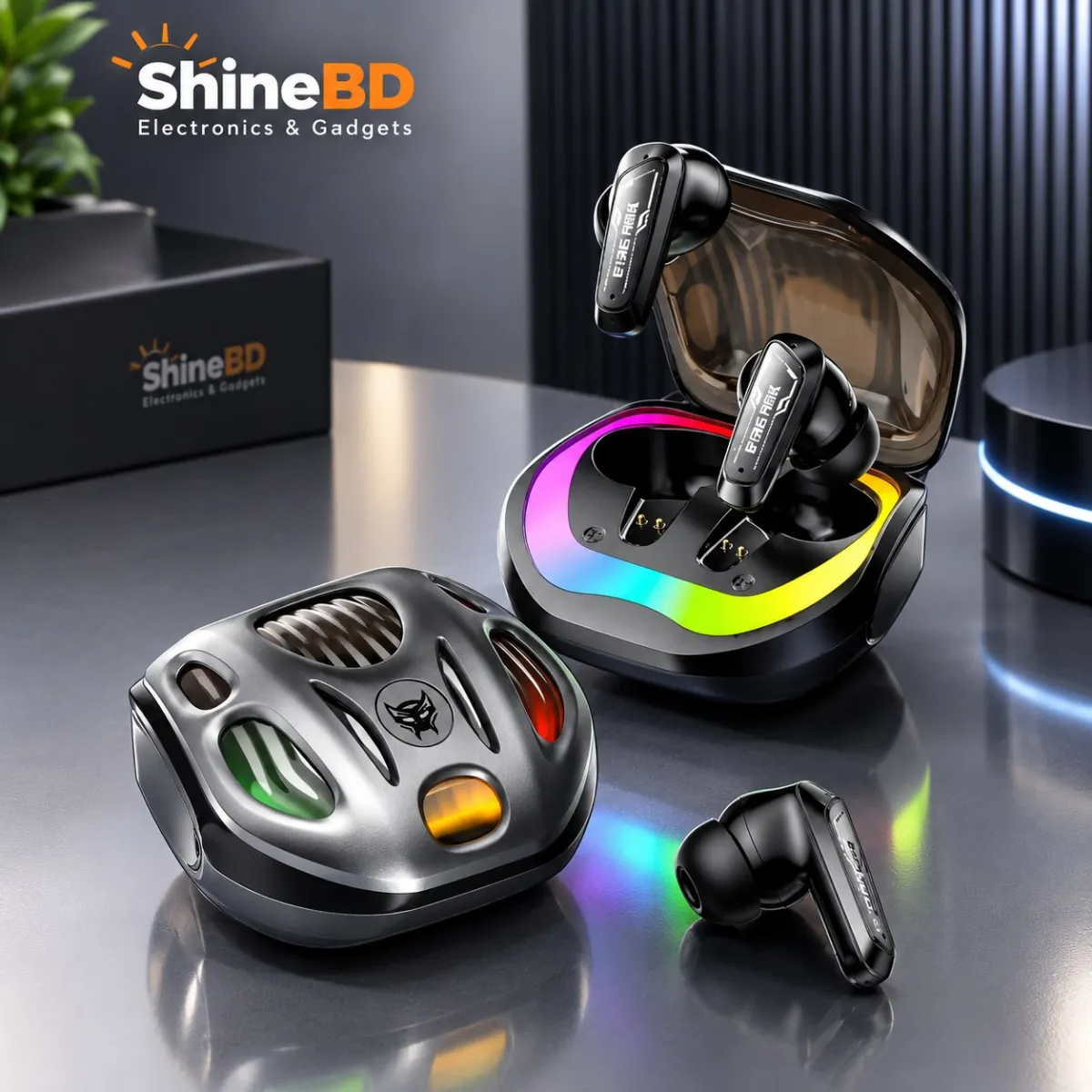 RECRSI RE-HG24 ANC & ENC Gaming Earbuds | Low Latency, Active Noise Cancellation, Crystal-Clear Calls & Immersive Sound