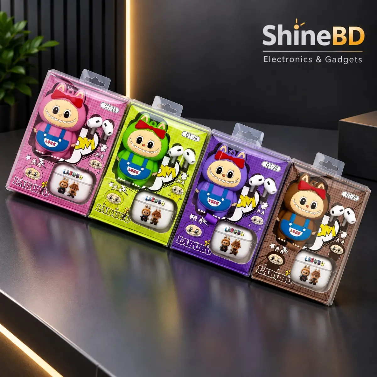 Labubu Doll Wireless Earbuds Set – Cute Pop Mart The Monsters Character Case with Crystal Clear Sound, Deep Bass & Bluetooth TWS Earphones