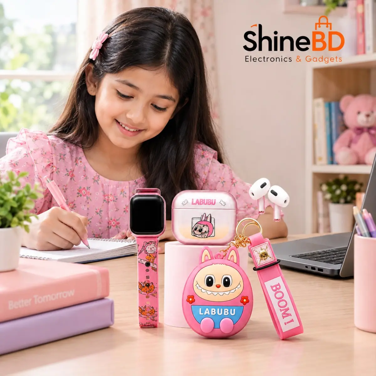 Pop Mart Labubu 2-in-1 Gadget Set – Cute Wireless TWS Earbuds & Smartwatch Strap Combo with Collectible Character Case