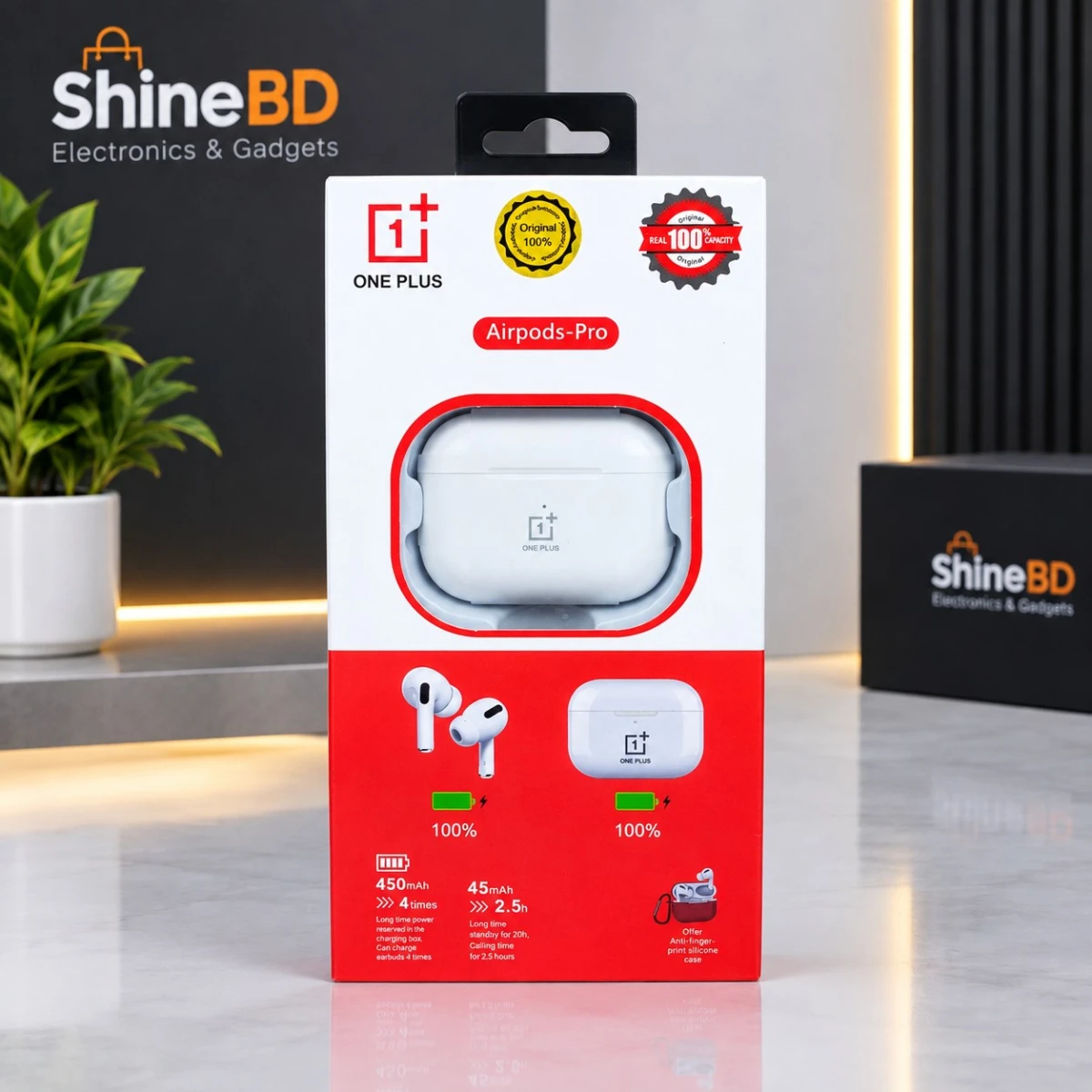 OnePlus AirRO3 True Wireless Bluetooth Earbuds – Noise Reduction TWS Earphones with 360mAh Battery & Clear Sound (White)