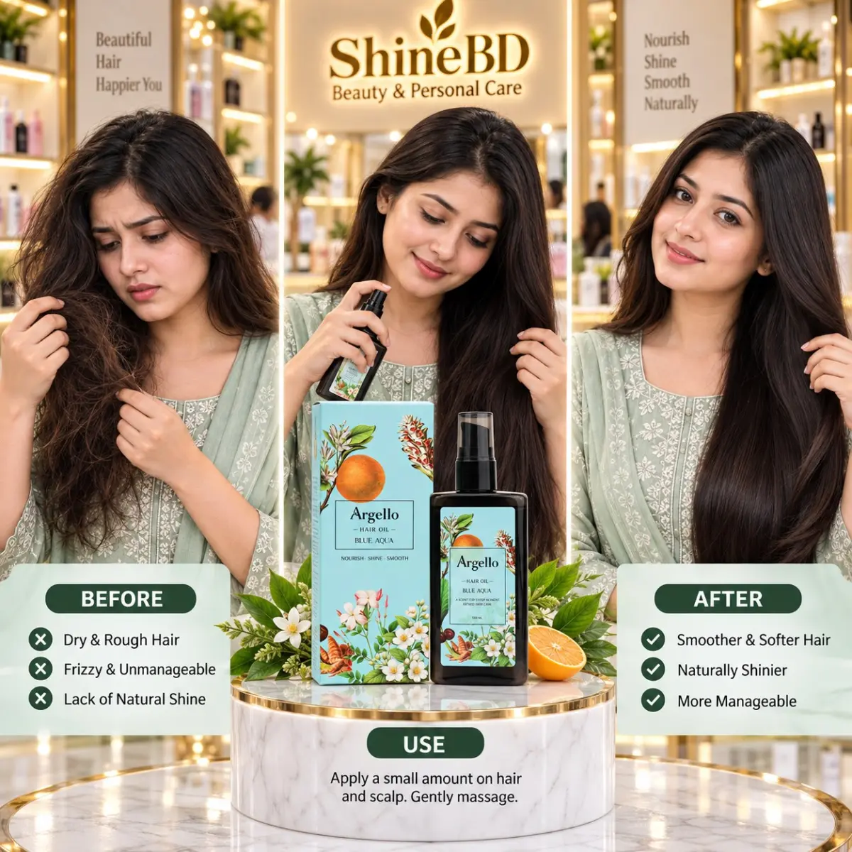 Argello Blue Aqua Hair oil