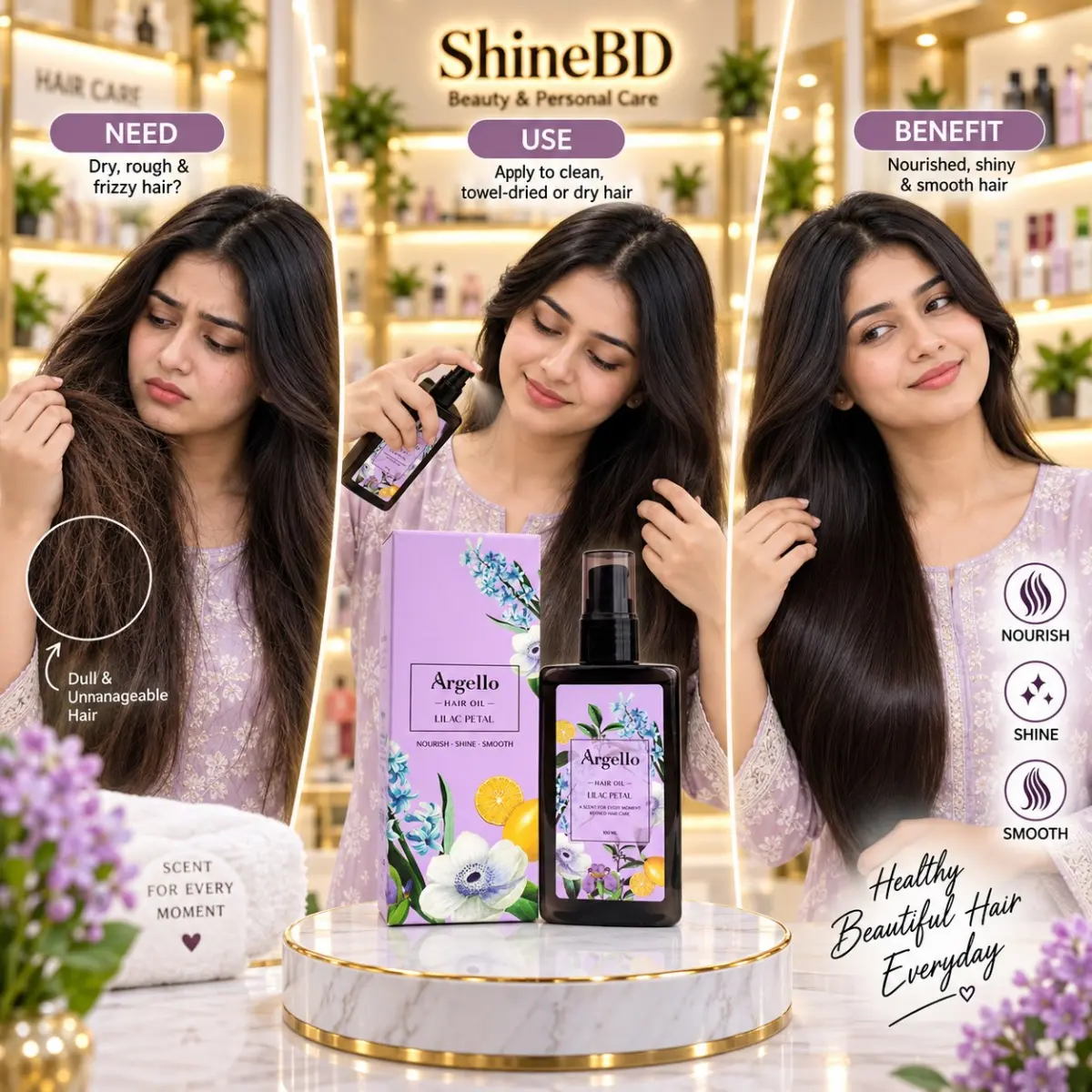 Argello Lilac Petal Hair Oil