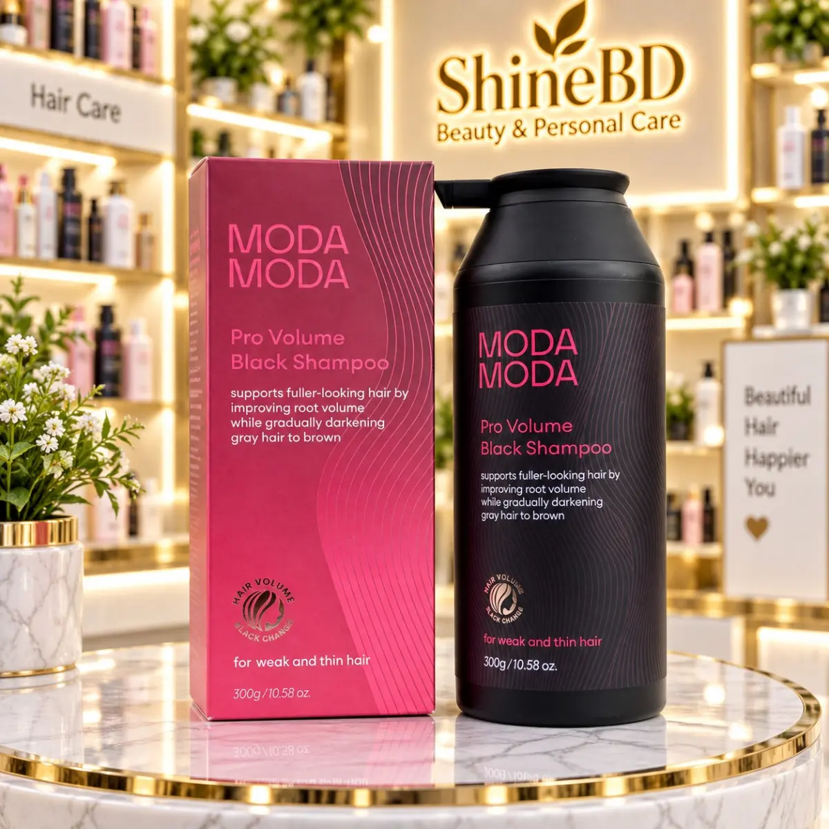 MODAMODA Pro Volume Black Shampoo