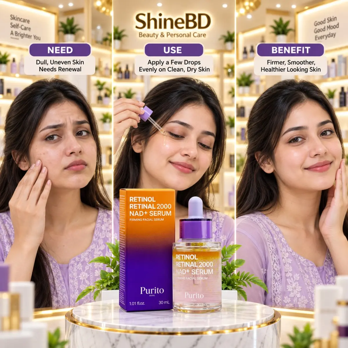 Purito Retinol Retinal 2000 Nad+ Serum