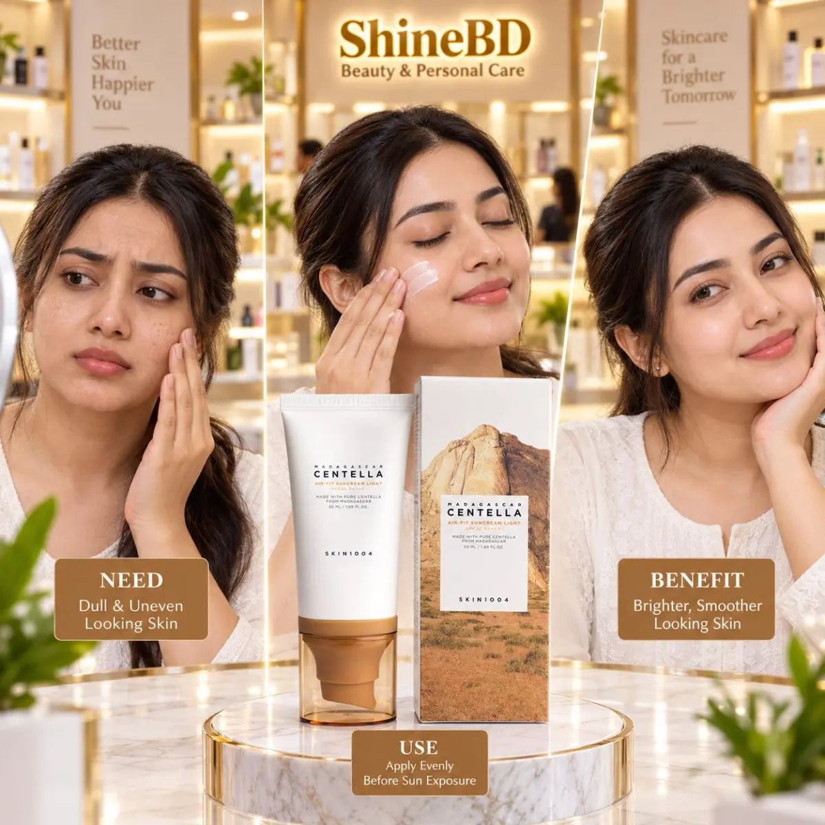 SKIN1004 Madagascar Centella Air - Fit Sun cream Light SPF30 PA ++++