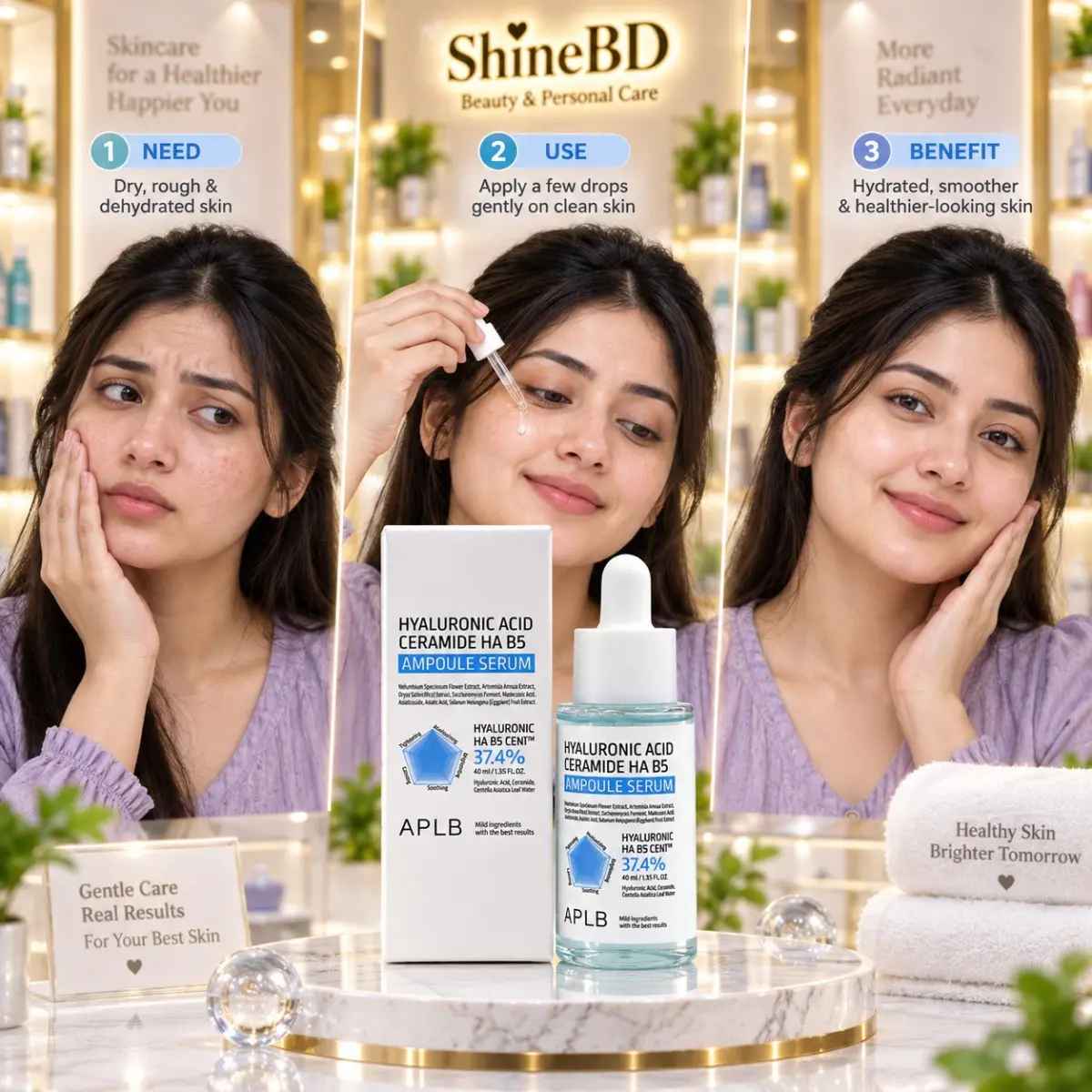 Aplb Hyaluronic Acid Ceramide HA B5 Ampoule Serum