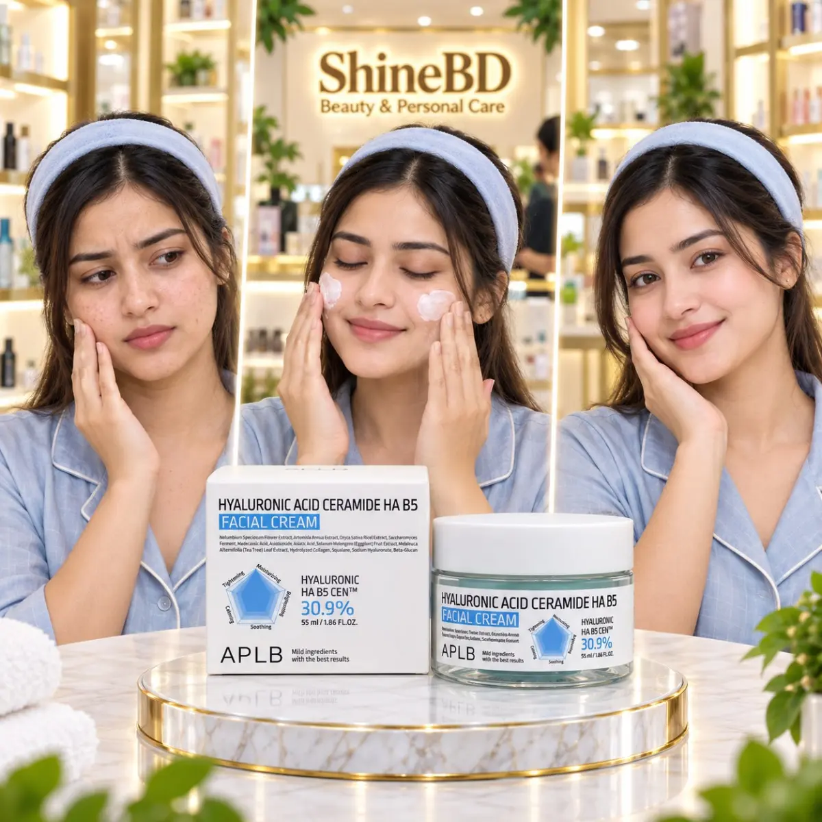 Aplb Hyaluronic Acid Ceramide HA B5 Facial Cream