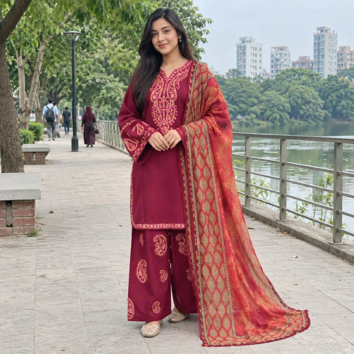 Digital Printed Three Piece