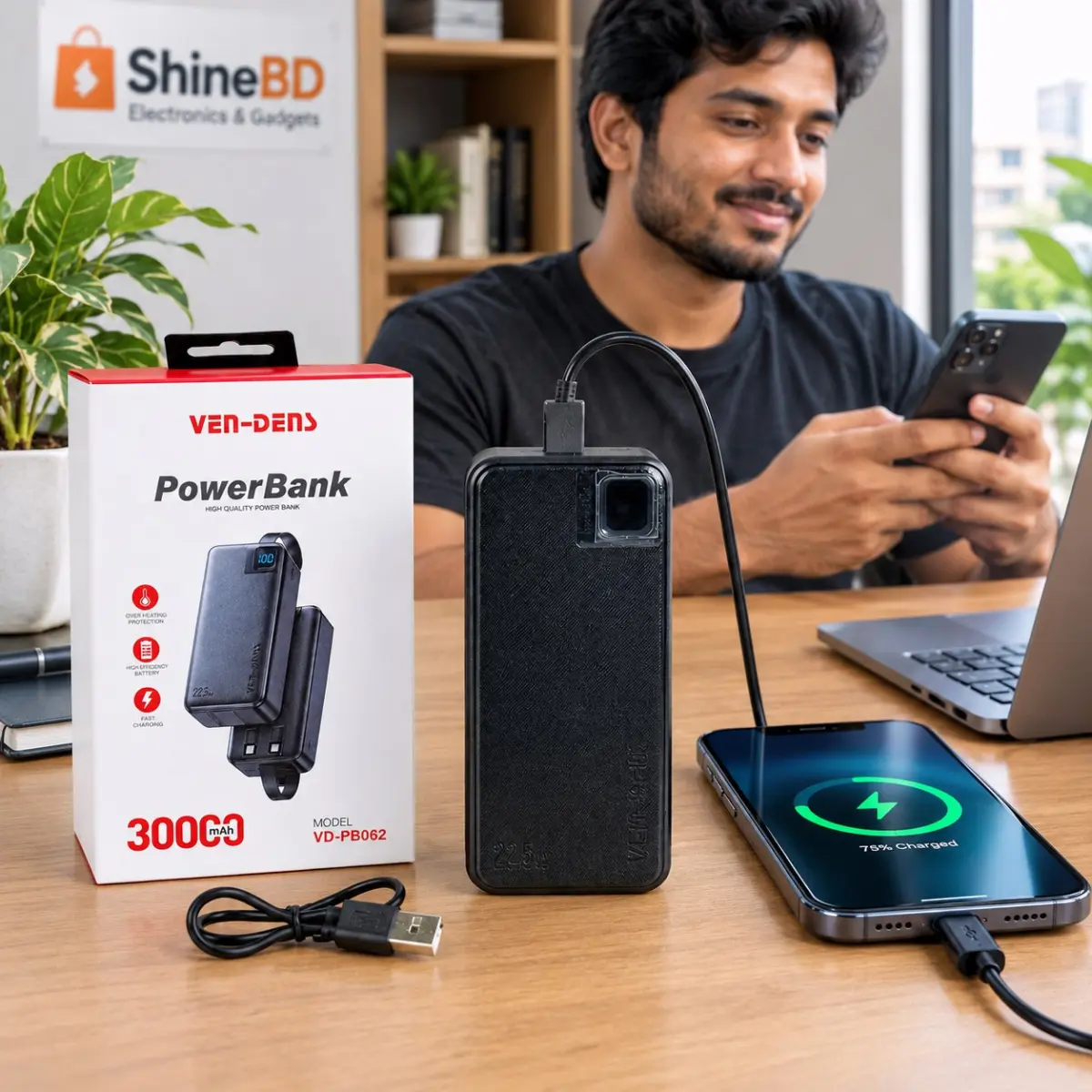 VEN-DENS 30000mAh Fast Charging Power Bank (Model VD-PB062)