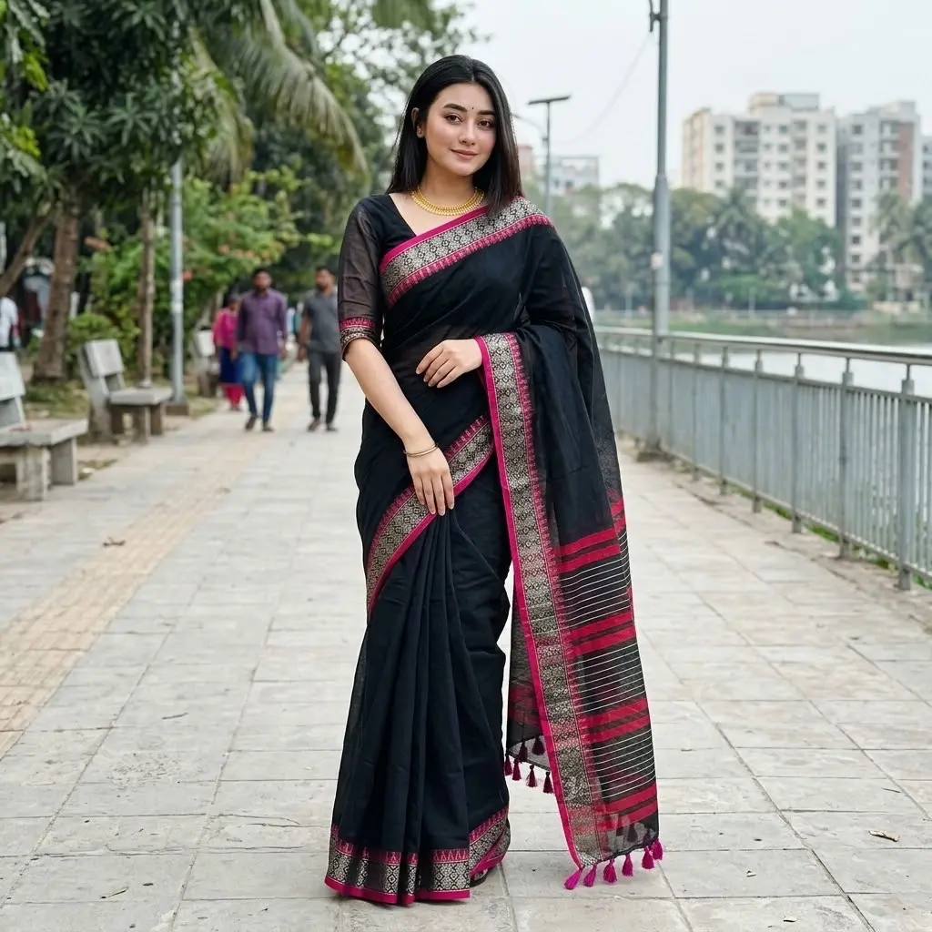 Half silk sharee with blause pcs