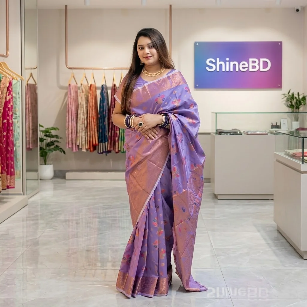 Soft silk katan sharee
