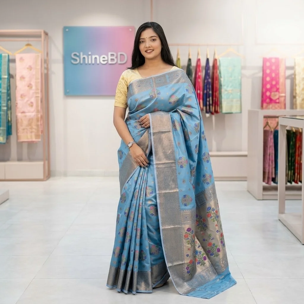 Soft silk katan sharee