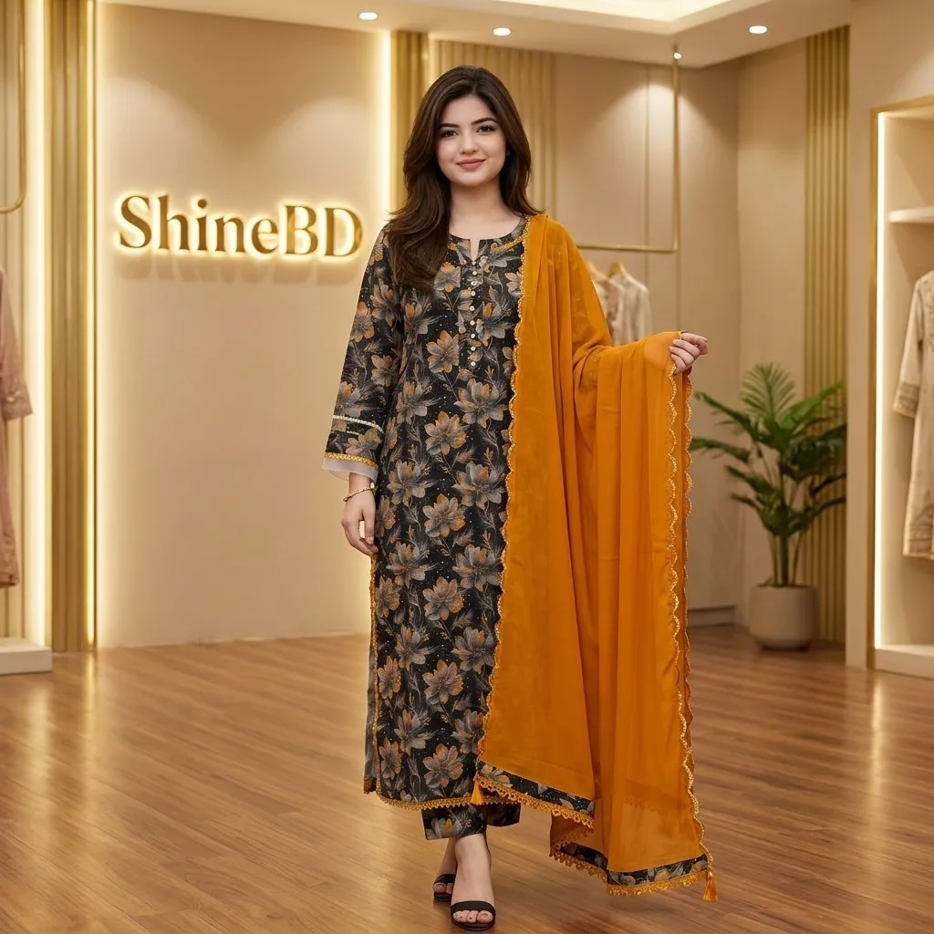 Cotton Readymade Three Piece