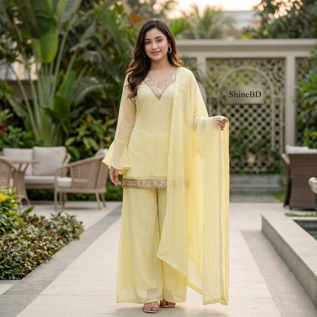 Georgette Sequence Three Piece