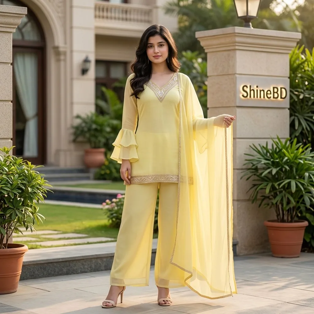 Georgette Sequence Three Piece