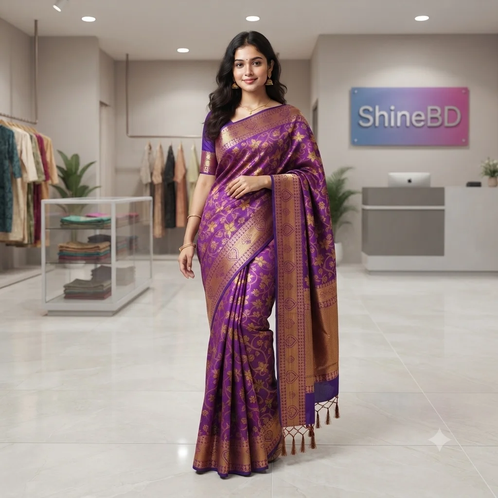 Soft silk katan sharee