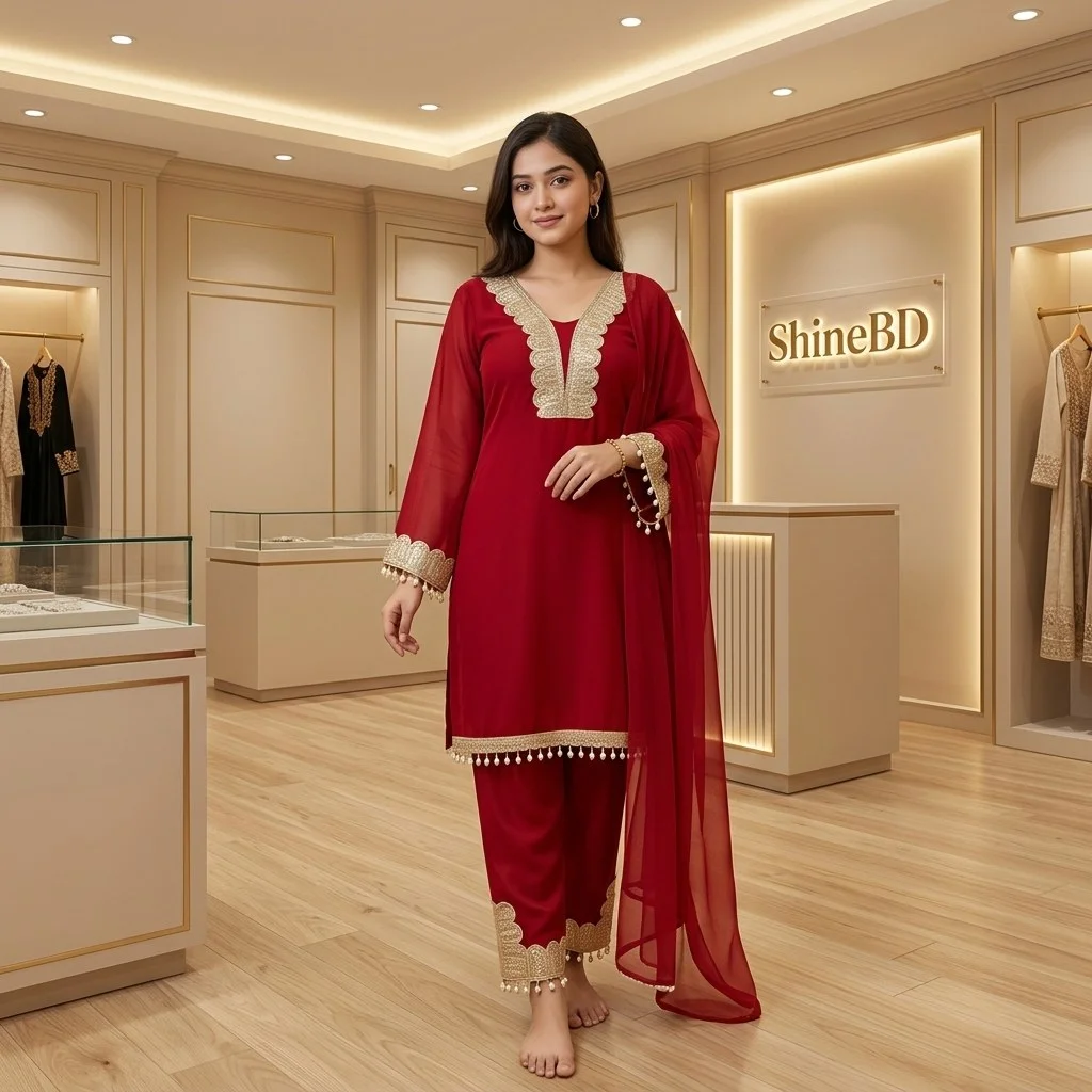 Georgette Sequence Three Piece