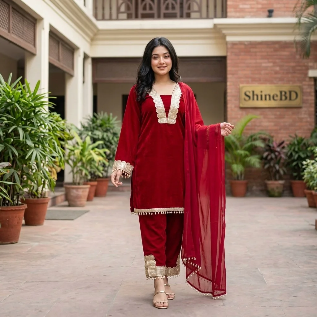 Georgette Sequence Three Piece