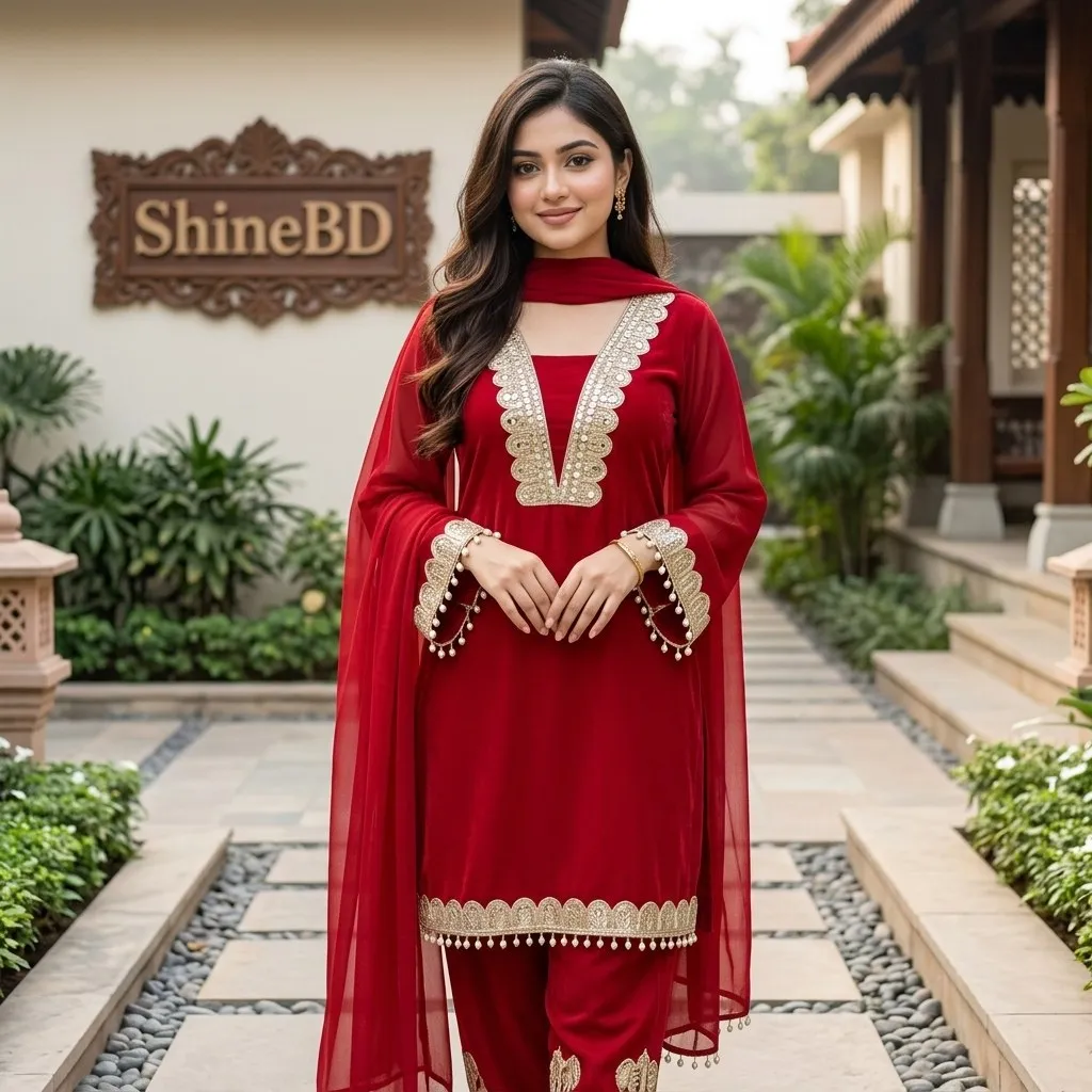 Georgette Sequence Three Piece
