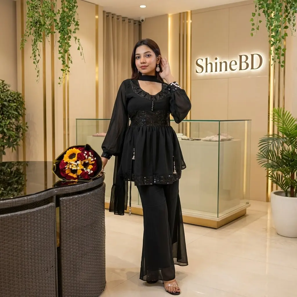 Georgette Sequence Three Piece