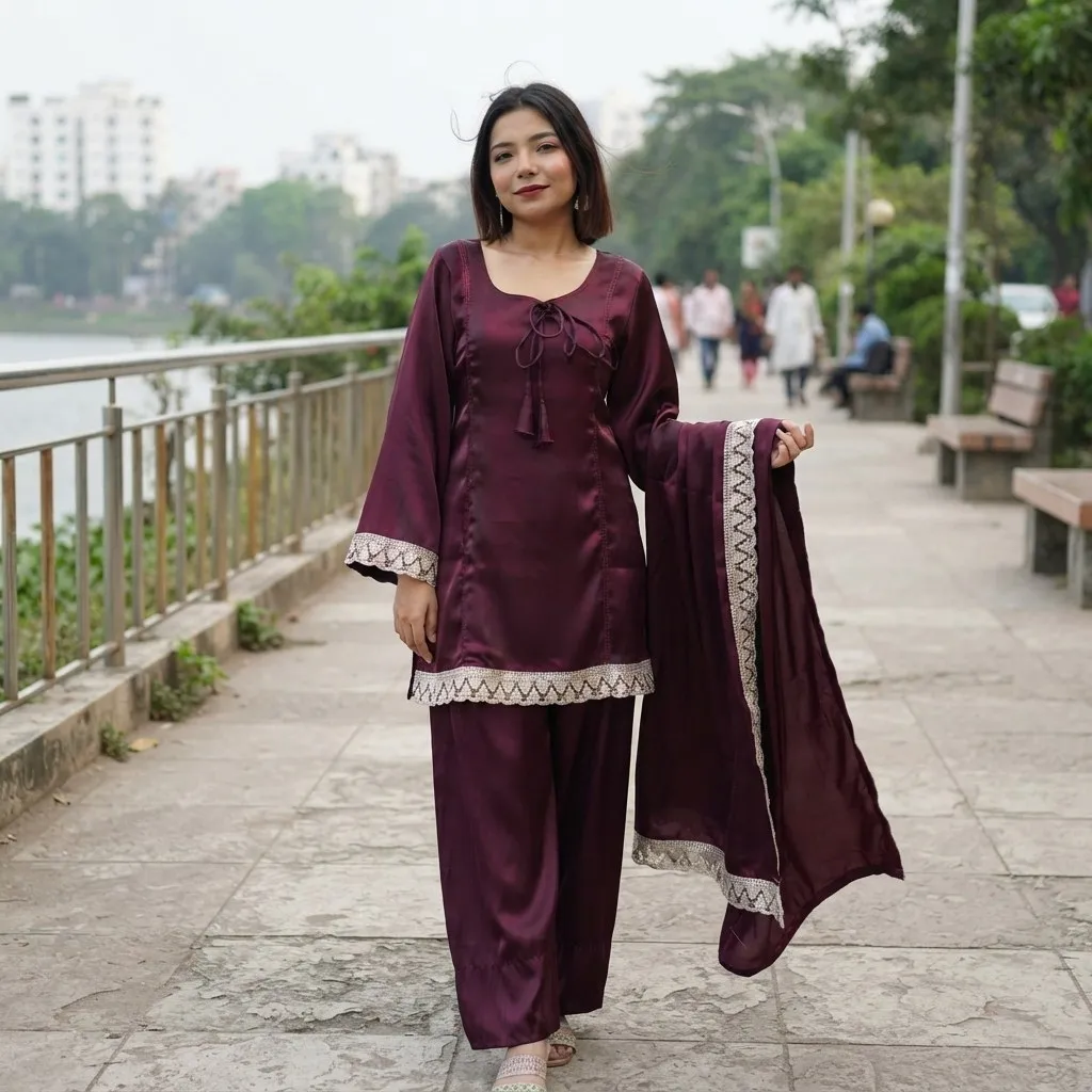 Samusilk Three Piece Gown