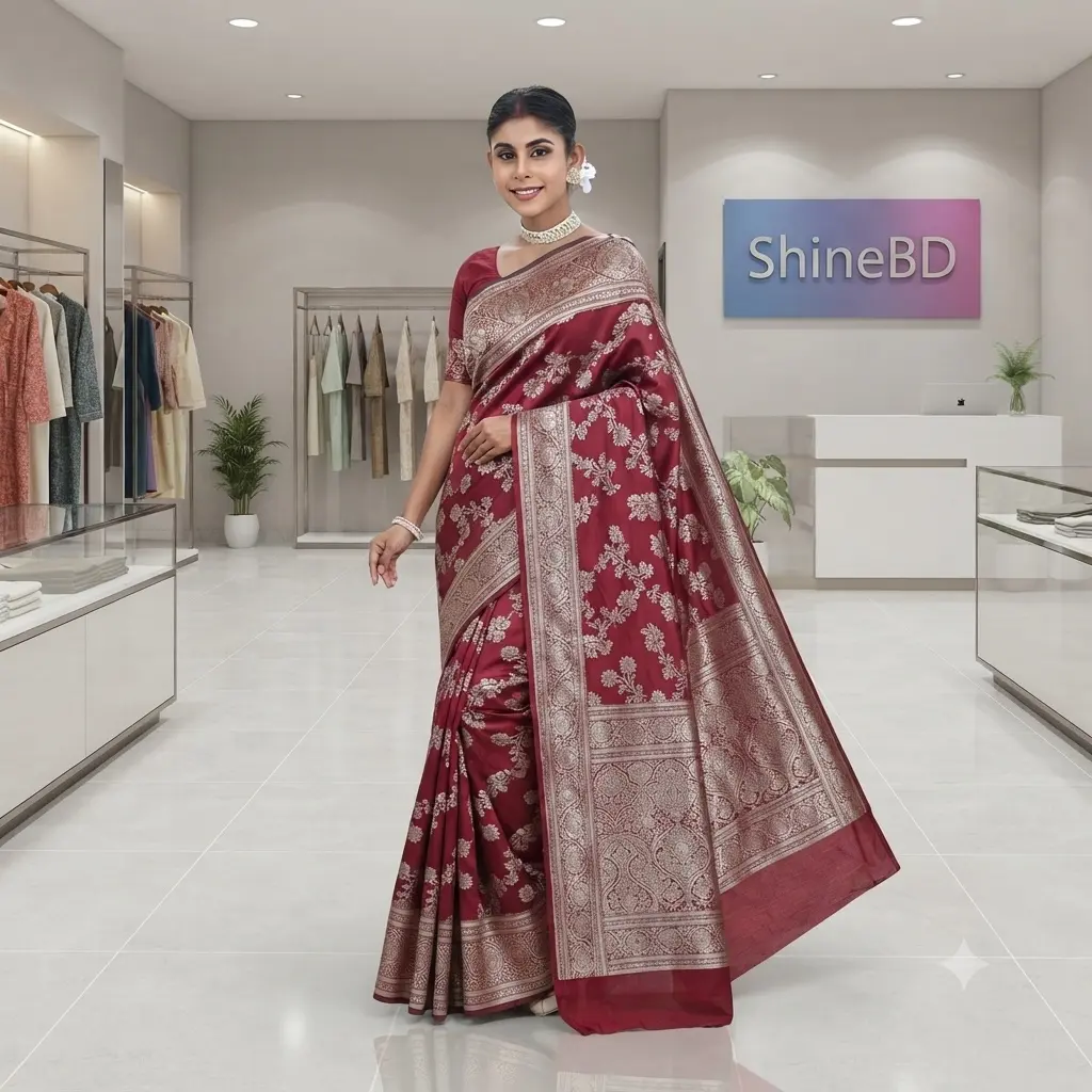 Indian soft katan sharee