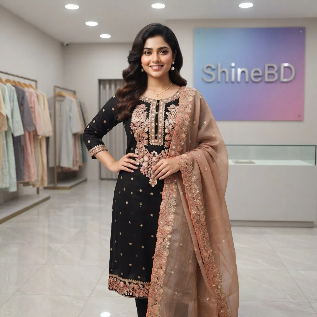 Sequence Embroidery Three Piece