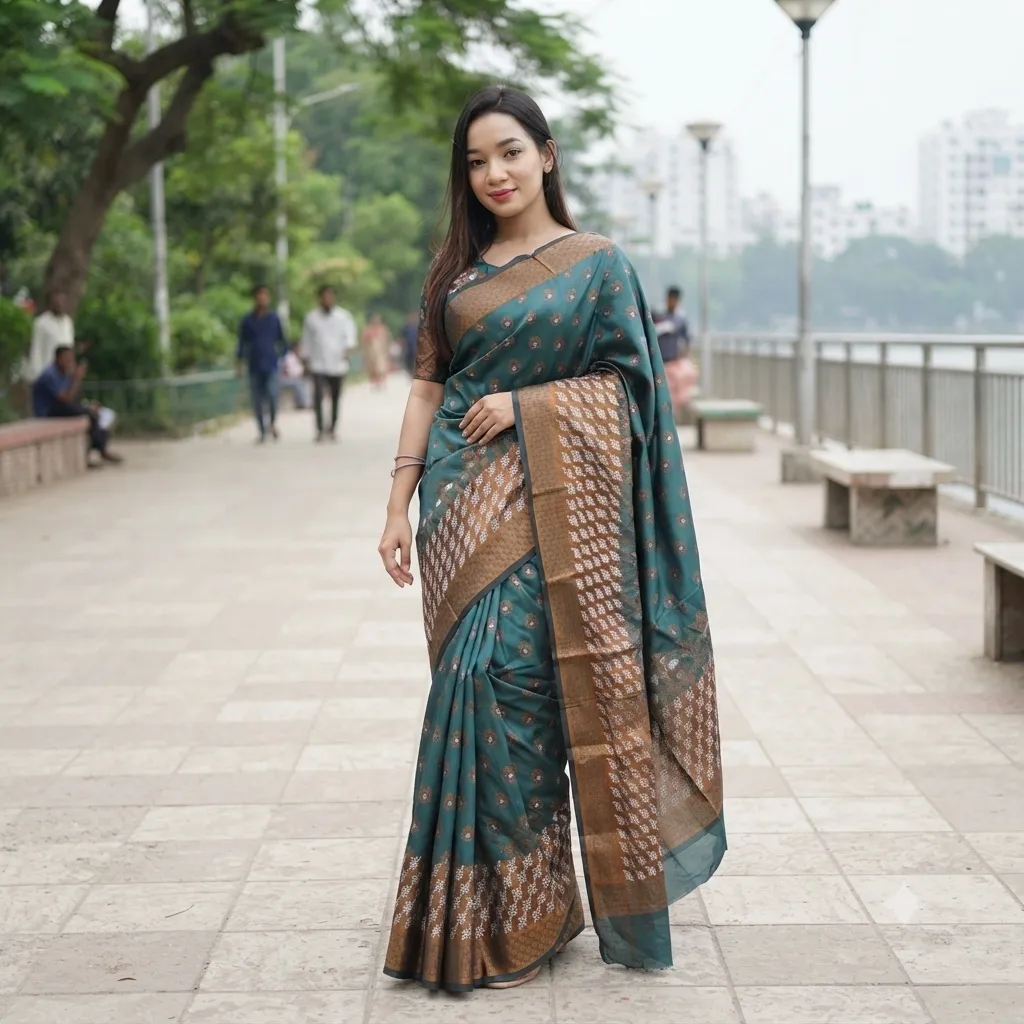 Soft silk katan sharee