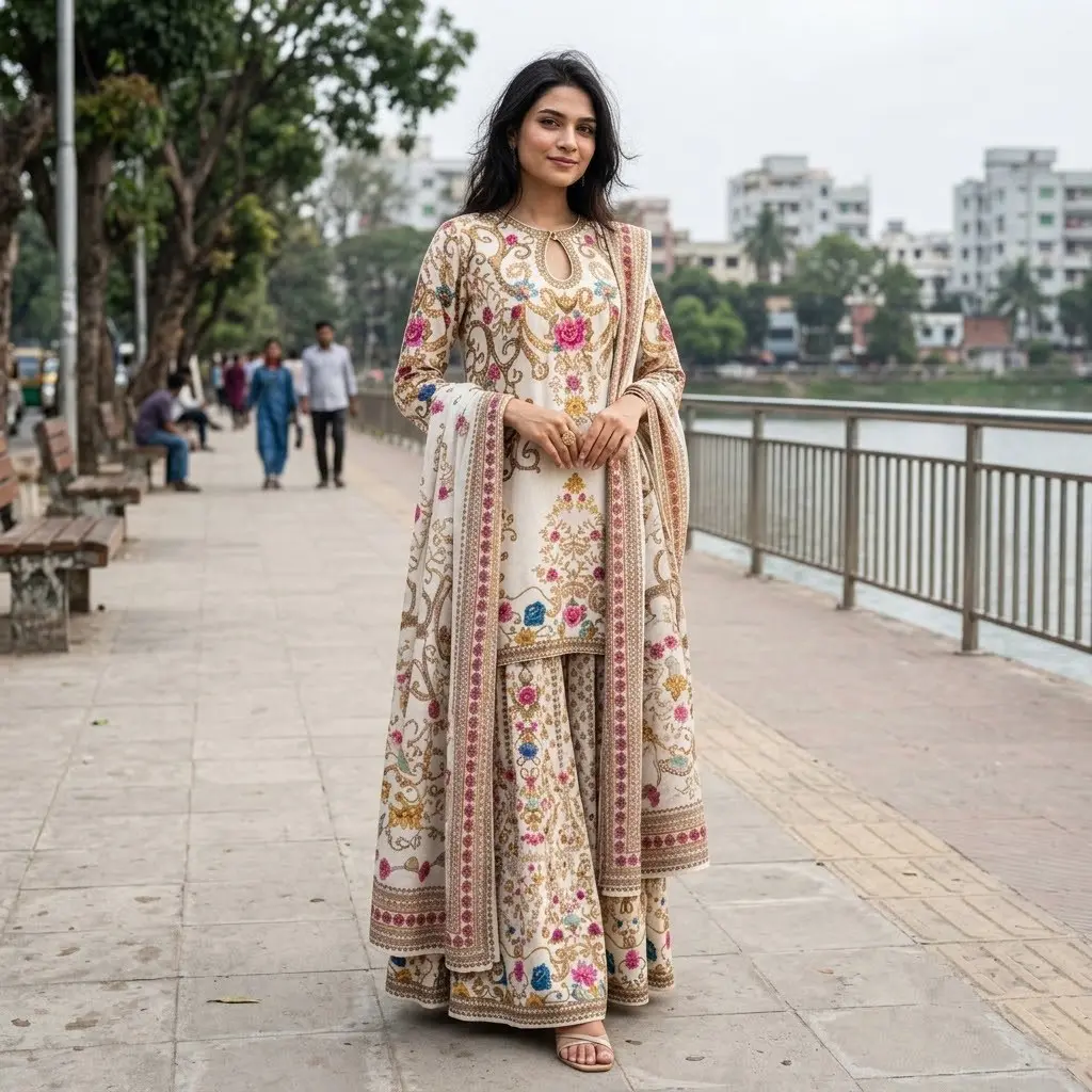 Eid Special Digital Print Three Piece