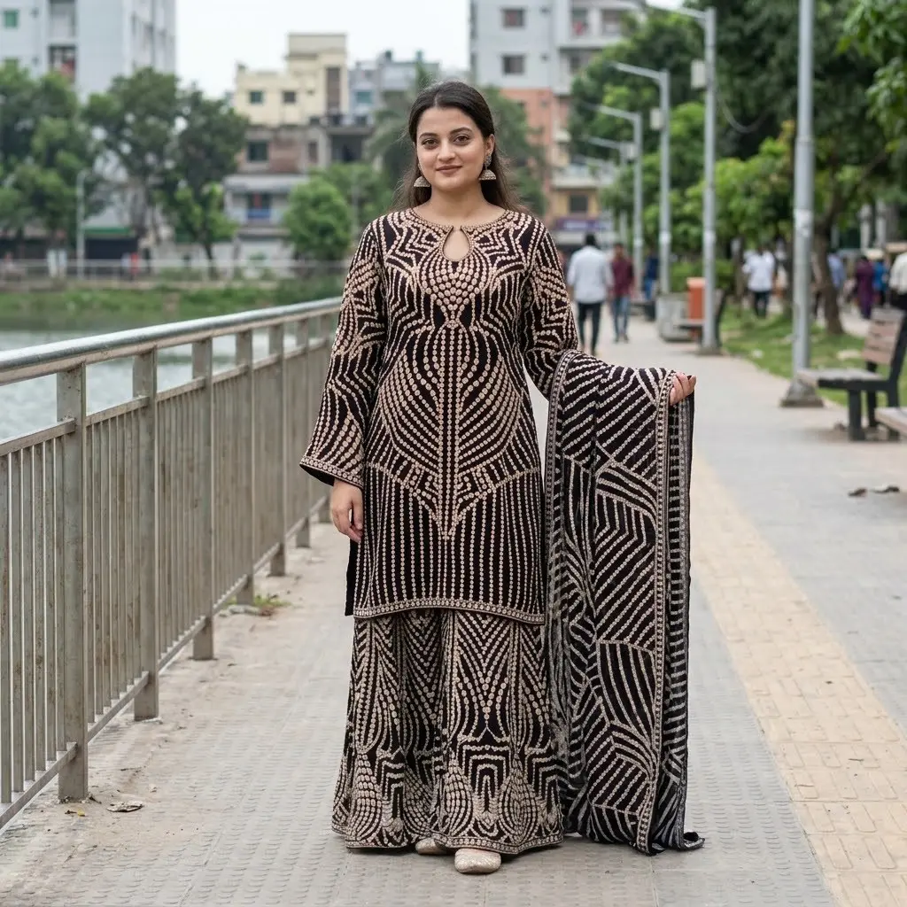 Eid Special Digital Print Three Piece