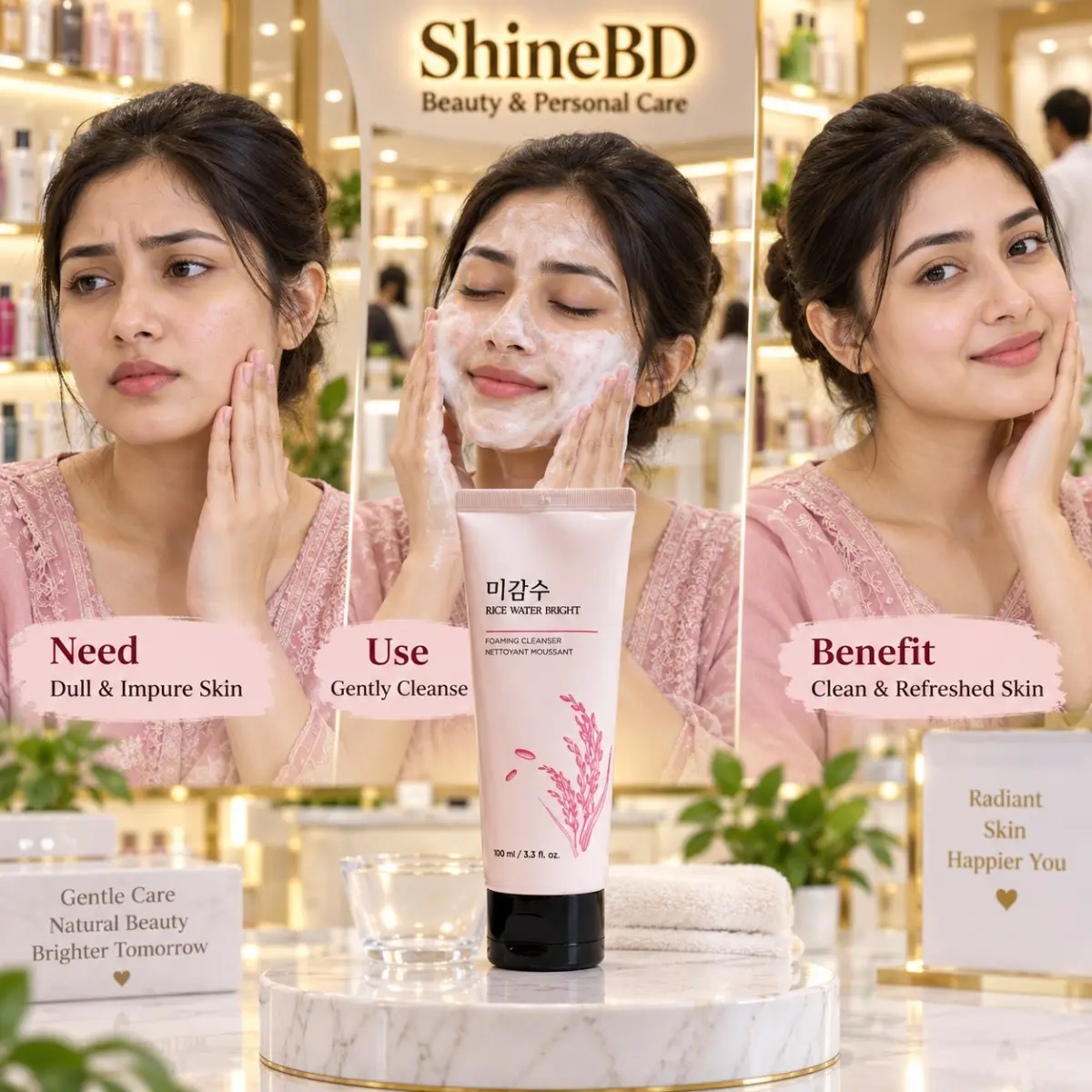 The Face Shop Rice Water Bright Foaming Cleanser