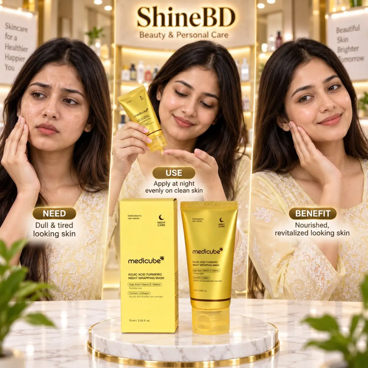 Medicube Kojic Acid Turmeric Night wrapping Mask
