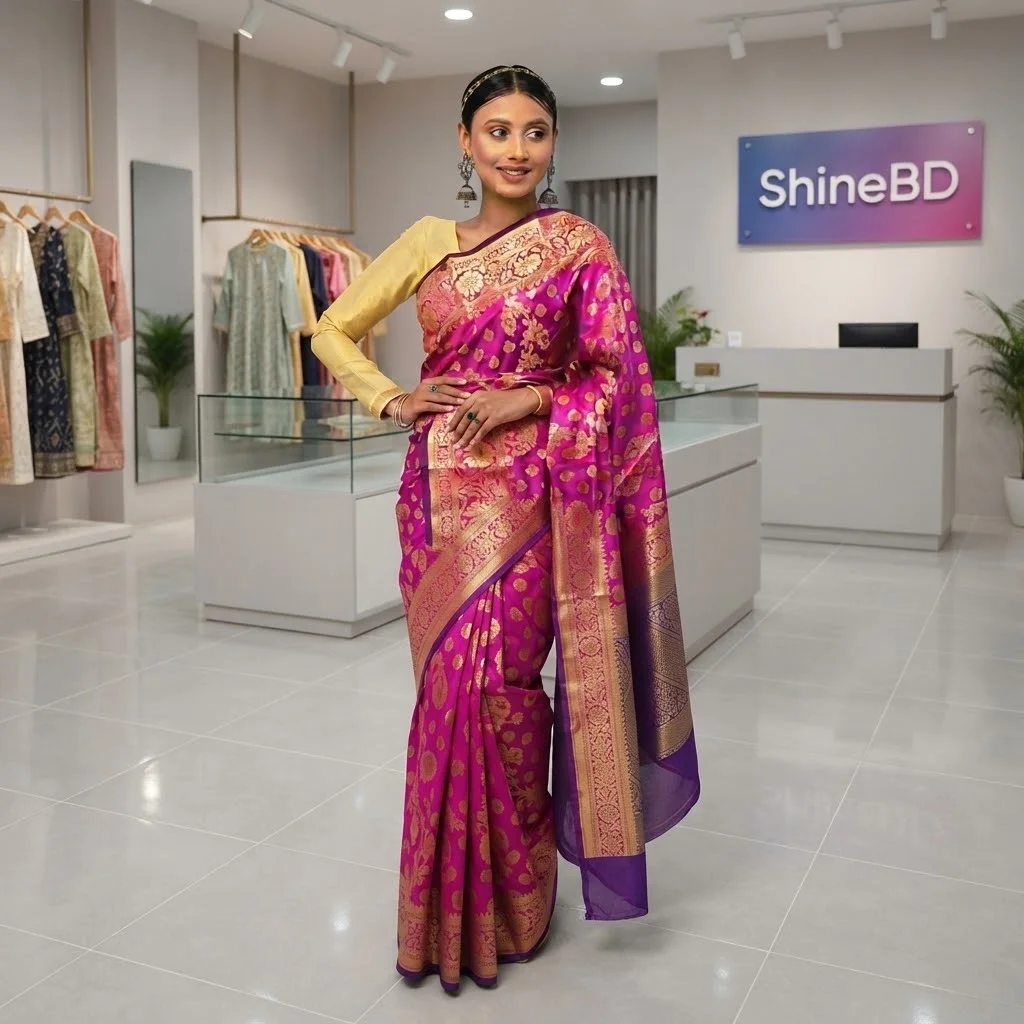 সিল্ক কাতান শাড়ি