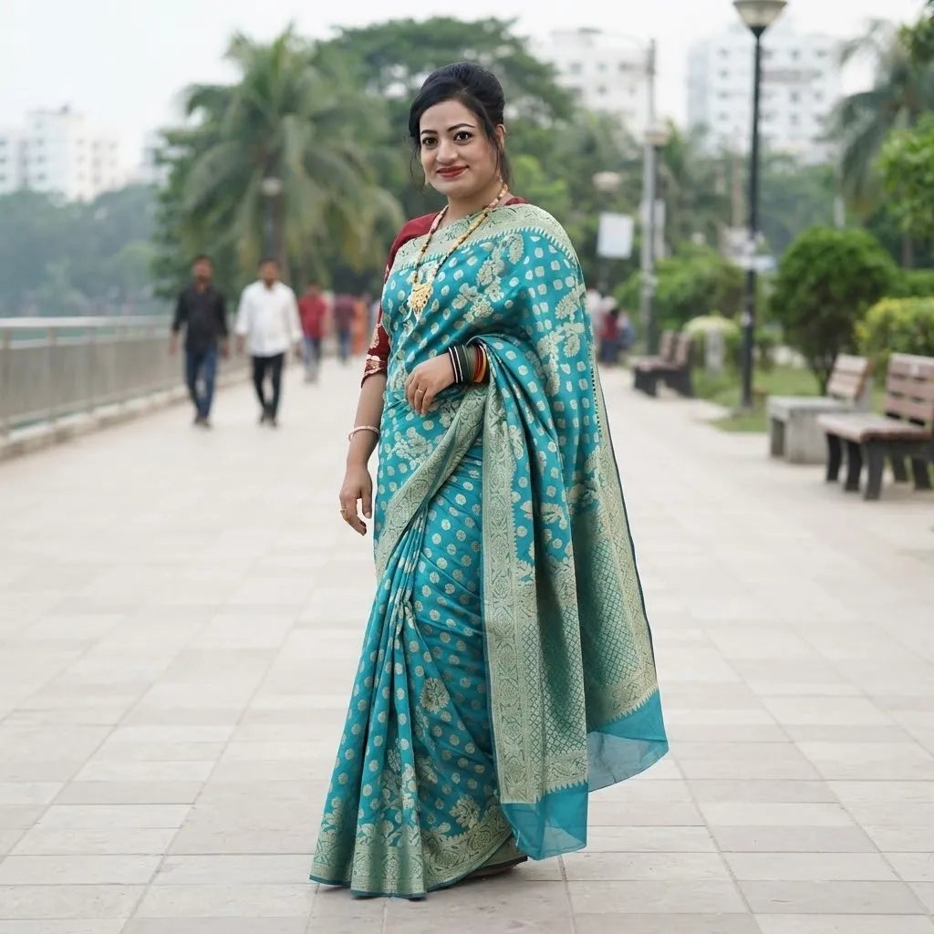 সিল্ক কাতান শাড়ি