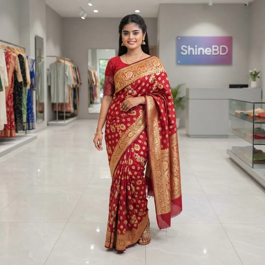 সিল্ক কাতান শাড়ি