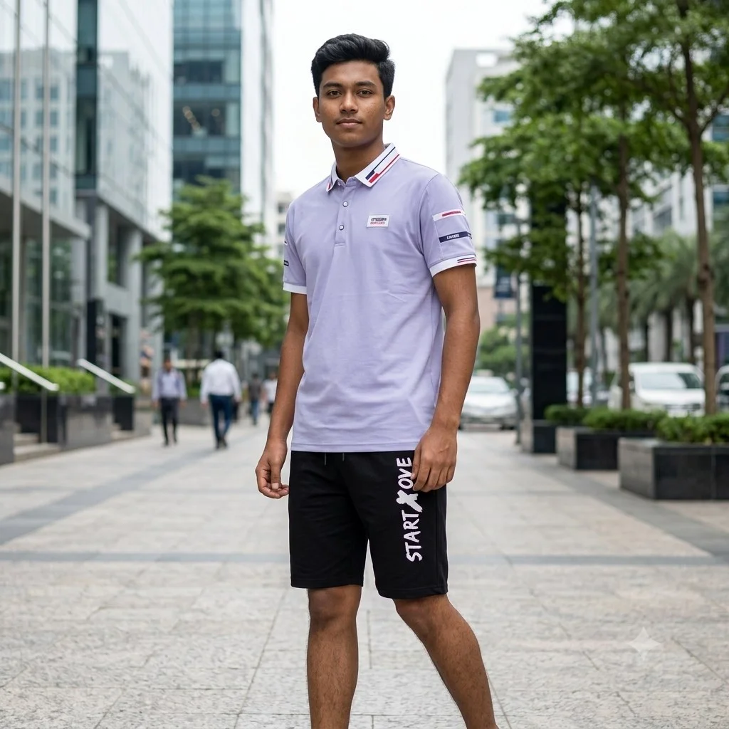 Polo Shirt and Half Pant Combo