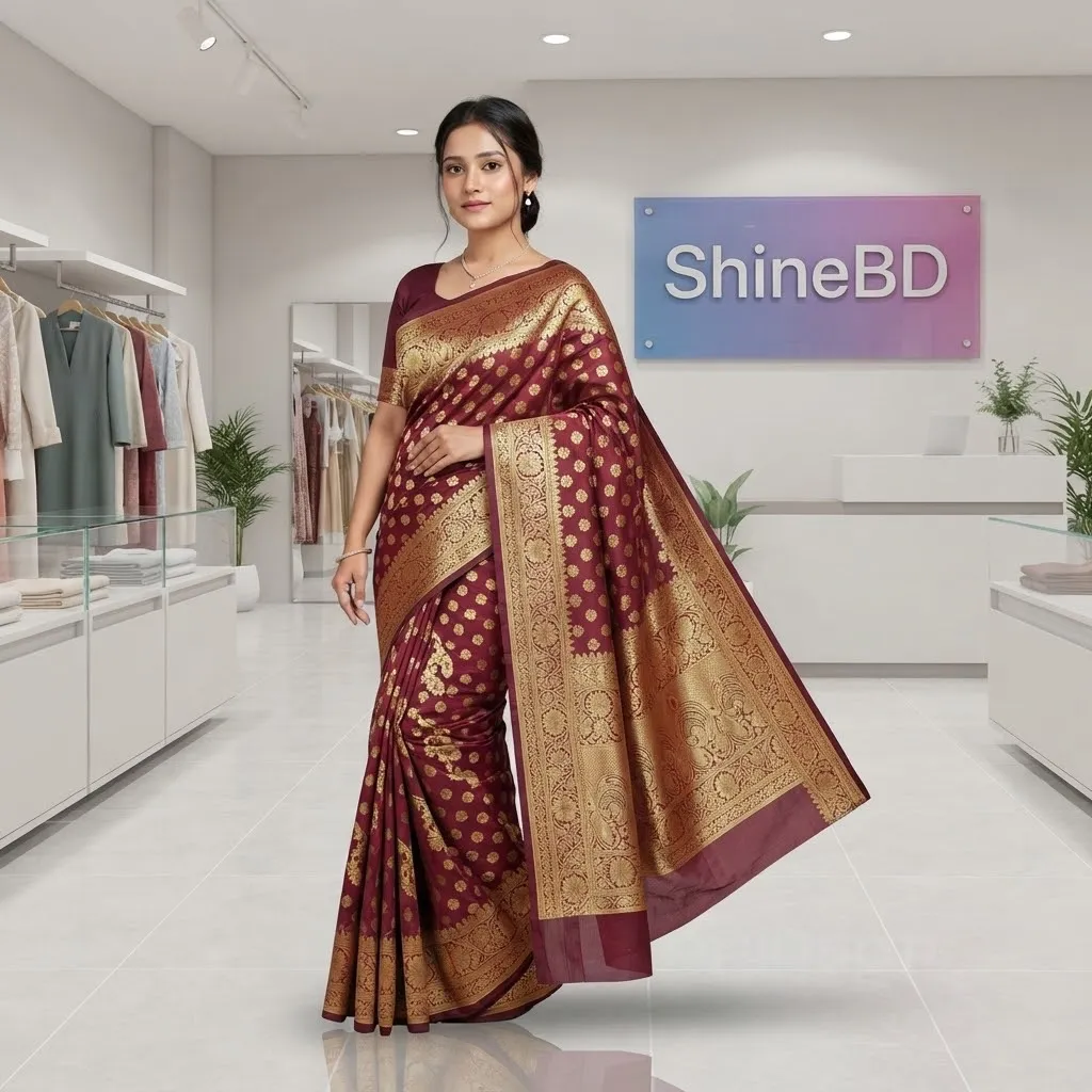সিল্ক কাতান শাড়ি