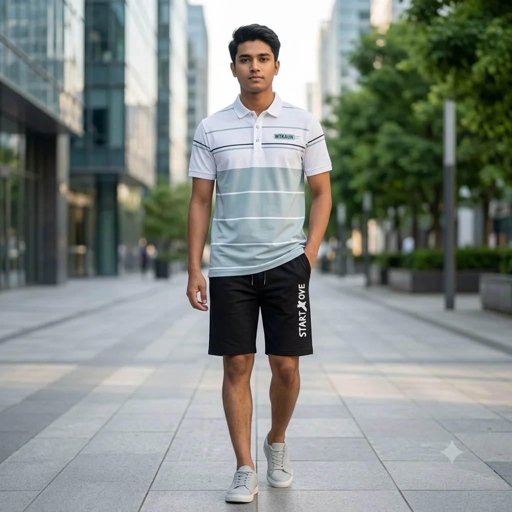 Polo Shirt and Half Pant Combo