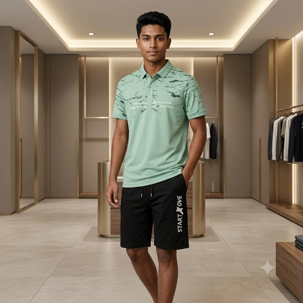 Polo Shirt and Half Pant Combo