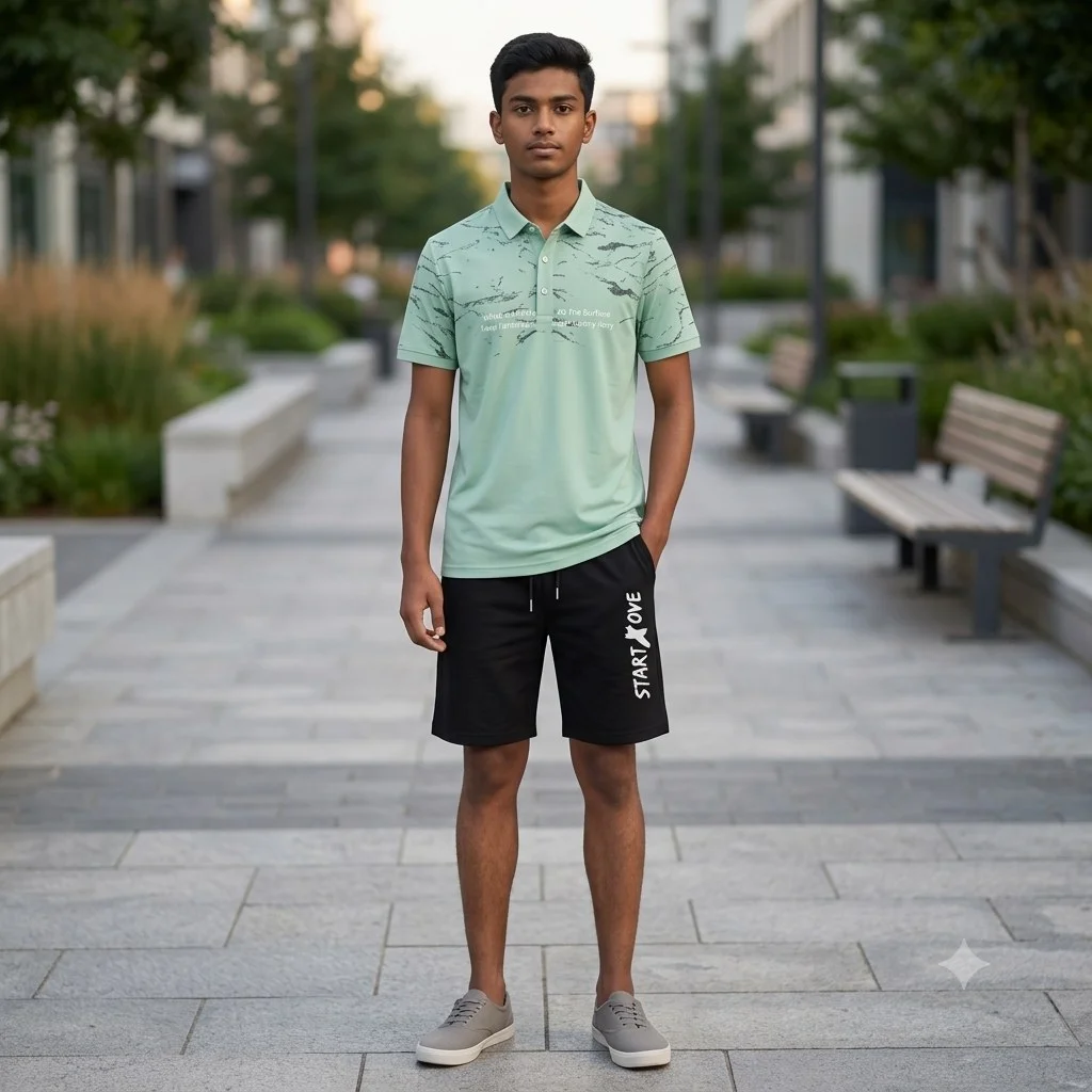 Polo Shirt and Half Pant Combo
