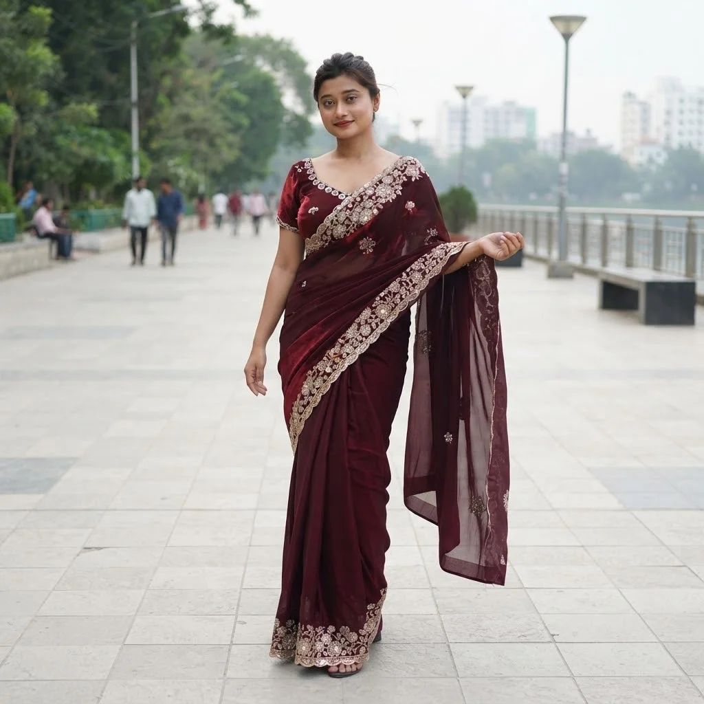 Indian Fendi Silk Saree Collection