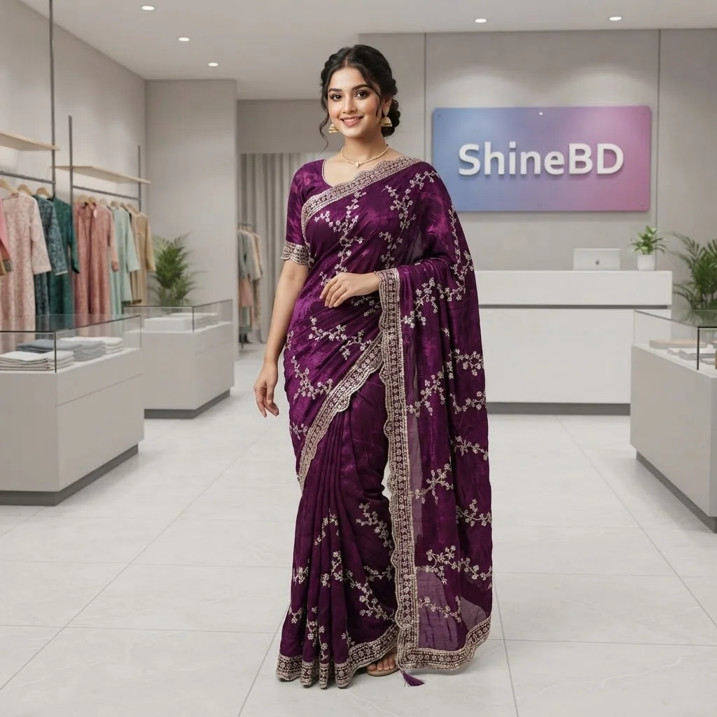 পণ্যের বিবরণ  Indian Fendi Silk Saree Collection