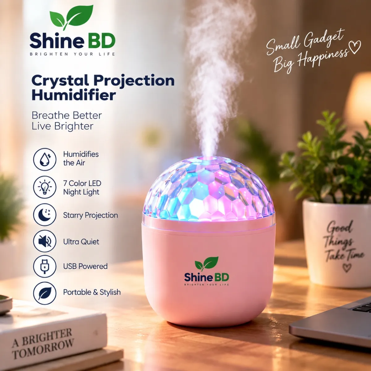 Crystal Projection Lamp Humidifier