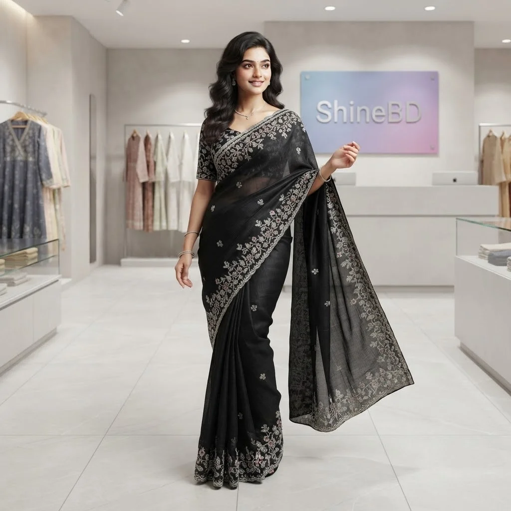 Indian Georgette Sharee with Blouse Piece