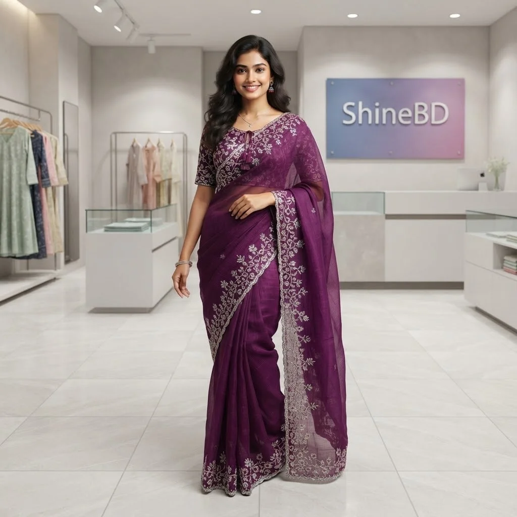 Indian Georgette Sharee with Blouse Piece