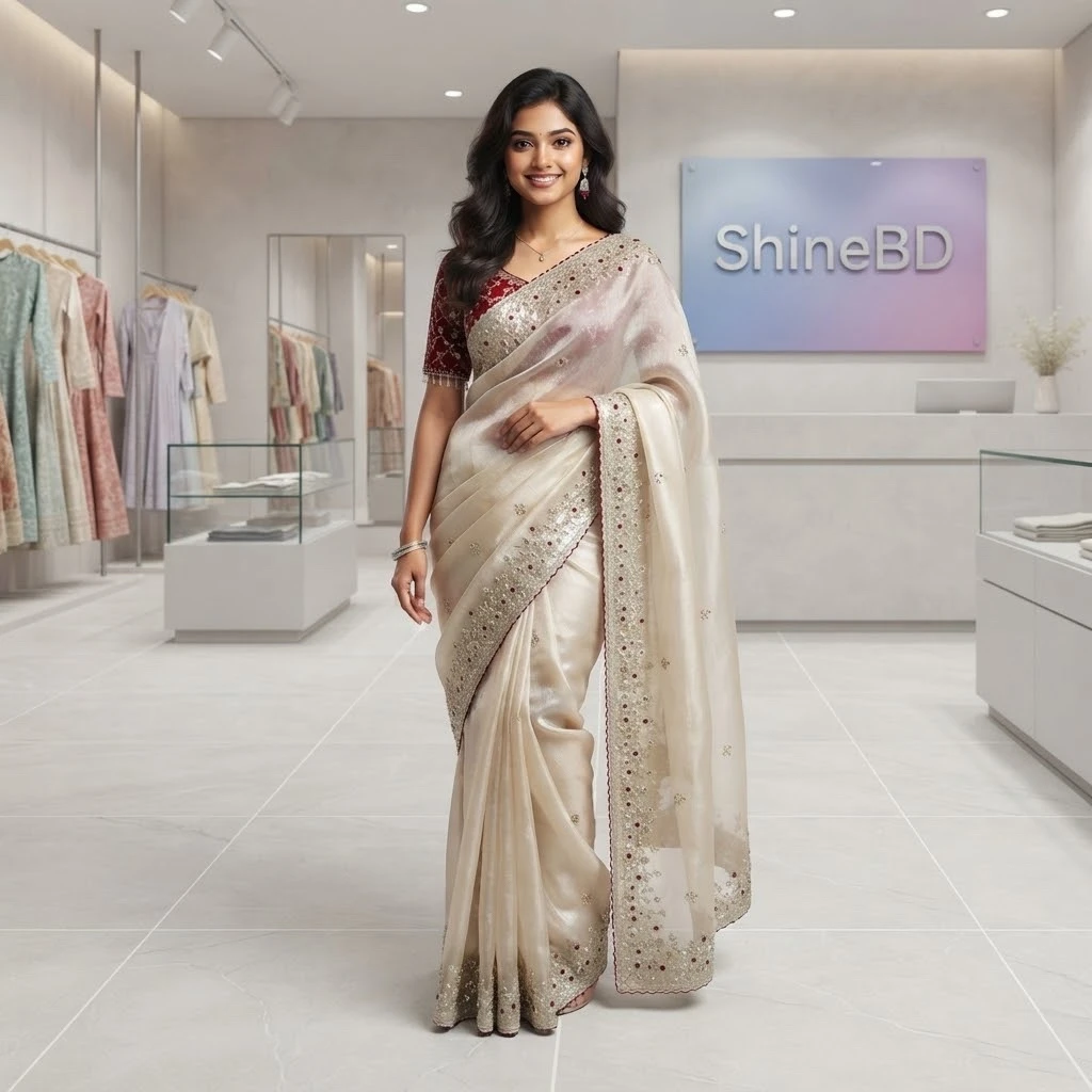 Indian Georgette Sharee with Blouse Piece