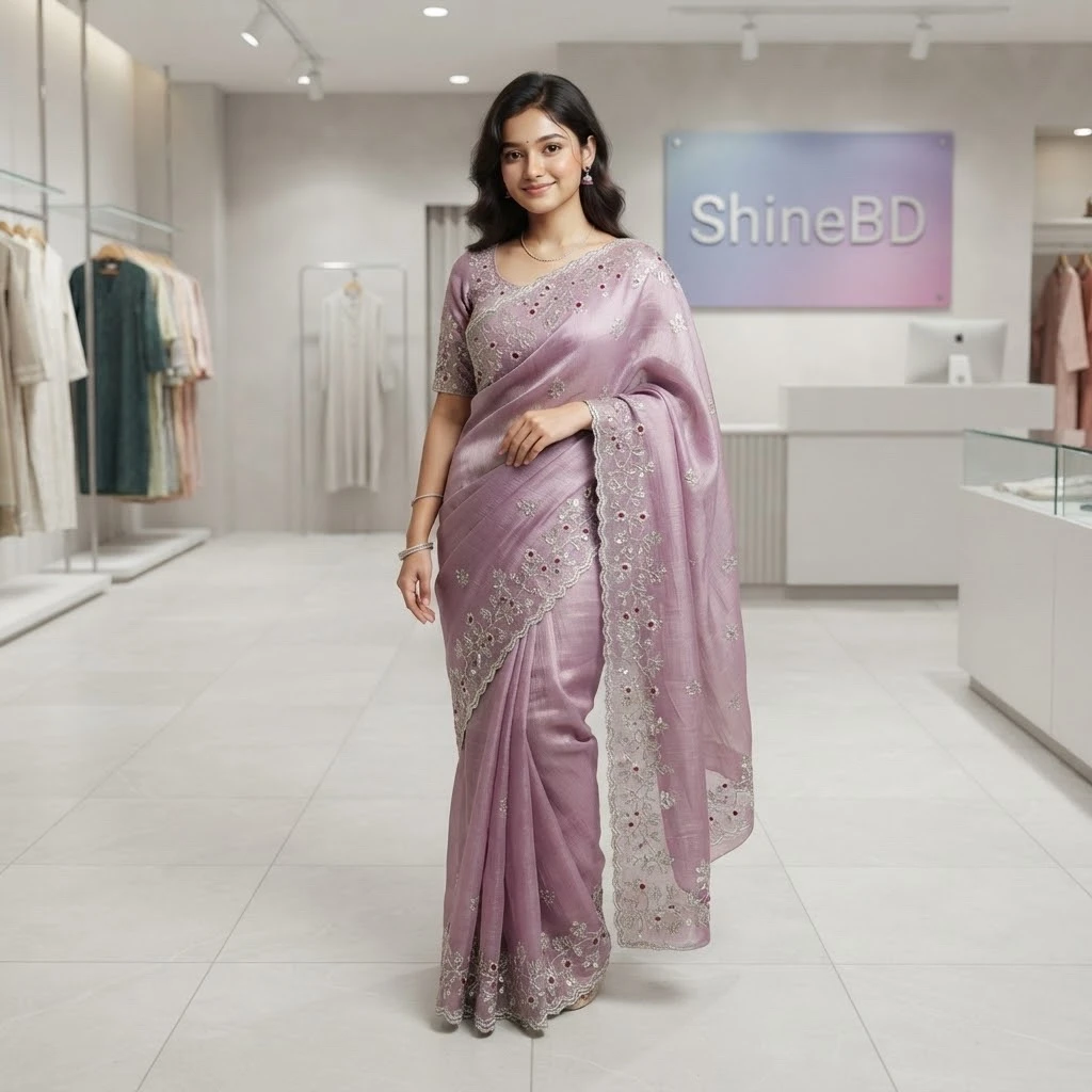Indian Georgette Sharee with Blouse Piece
