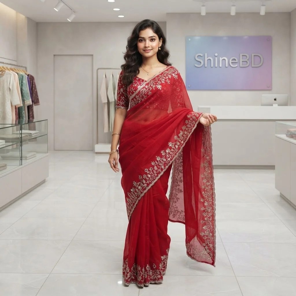 Indian Georgette Sharee with Blouse Piece