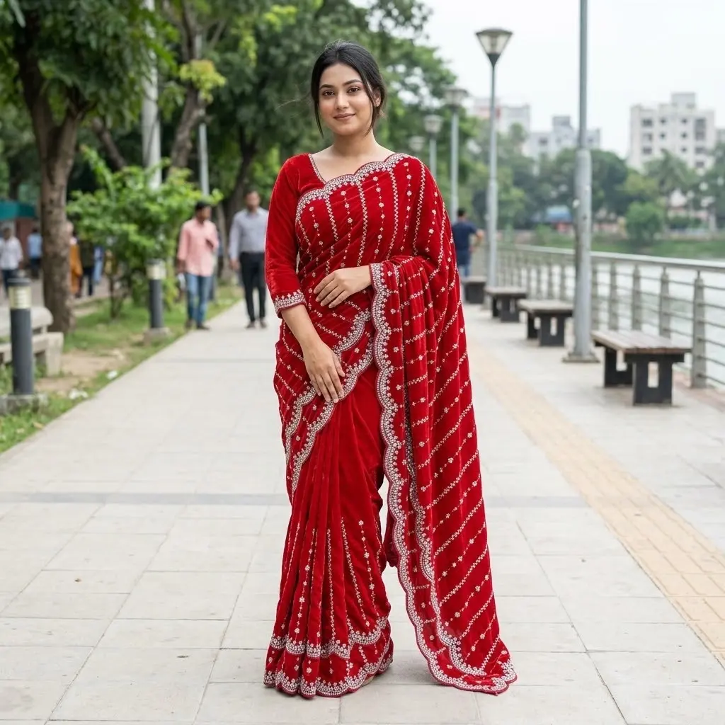 Indian Georgette Sharee with Blouse Piece